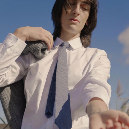 Grey Houndstooth Tie 2