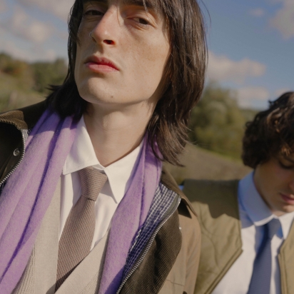 Cravate Pied de poule café 2