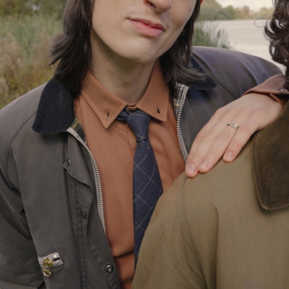 Cravate Carreaux bleu marine 2