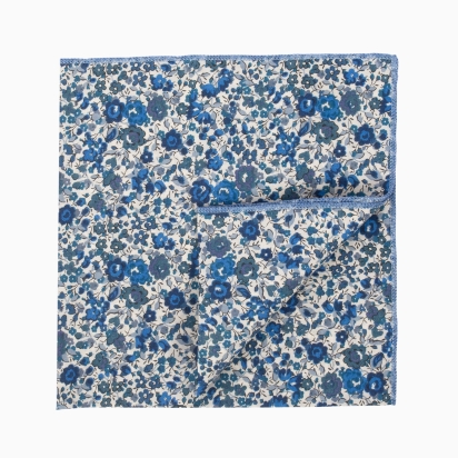 Pochette de costume Liberty Emma bleu