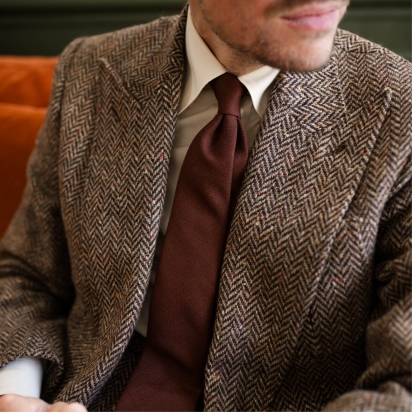 Moka Italian Wool Tie 2