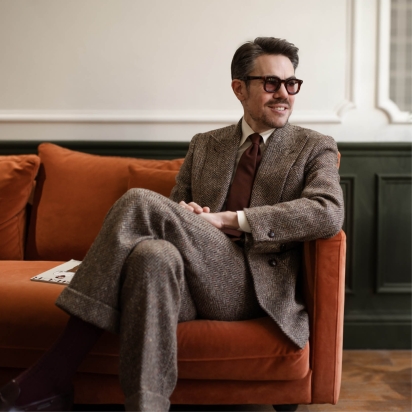 Moka Italian Wool Tie