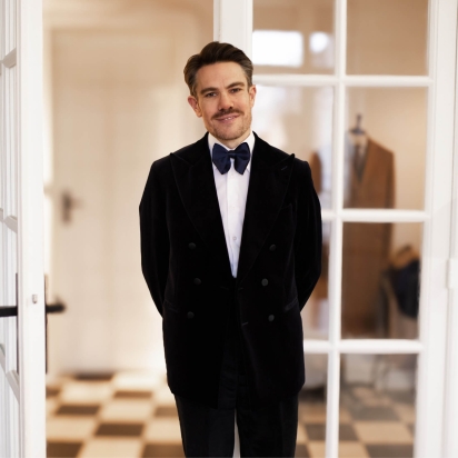 Noeud papillon Cocktail Soie bleu marine