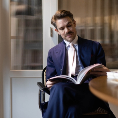 Pink Souffle Venezia Silk Tie 2