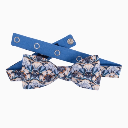 Liberty Azure Lotus Bow Tie
