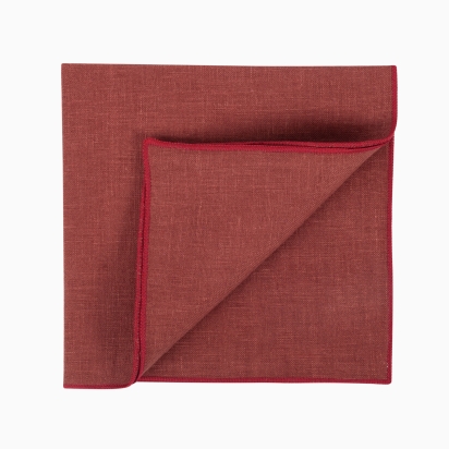 Brick Linen Pocket Square