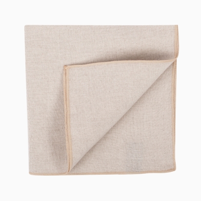 Pochette de costume Lin naturel ficelle