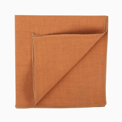 Pochette de costume Lin safran