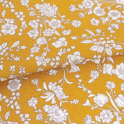 Liberty Turmeric Bloom pocket square 2