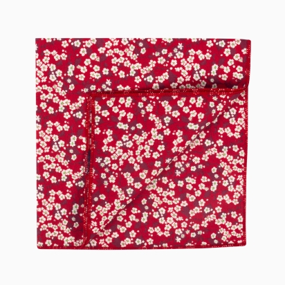 Pochette de costume Liberty Mitsi Valéria rubis