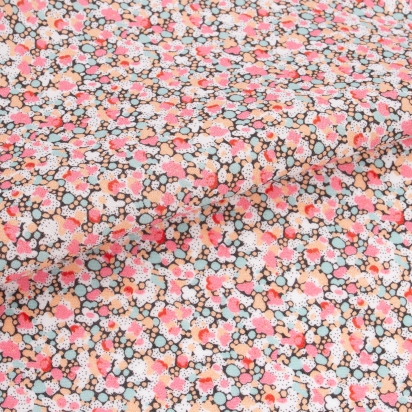 Pochette de costume Liberty Pepper pivoine / vert d'eau