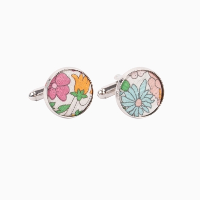 Boutons de manchette Liberty Poppy limonade