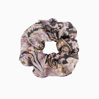 Chouchou Soie Liberty Felix vert bronze