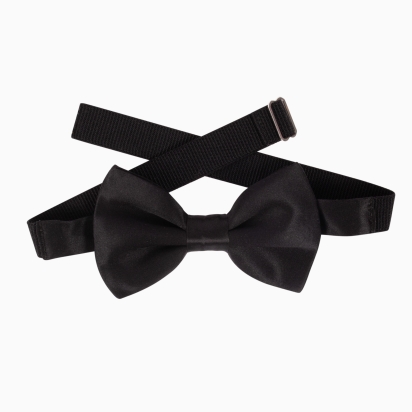 Black Silk Kid Bow Tie 2