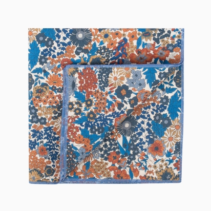 Pochette de costume Liberty Margaret bleu