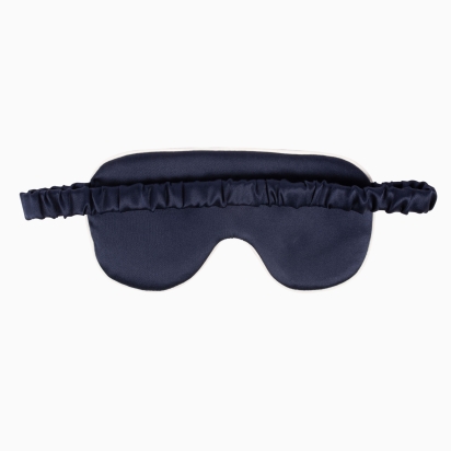 Masque de nuit - Soie bleu marine 2
