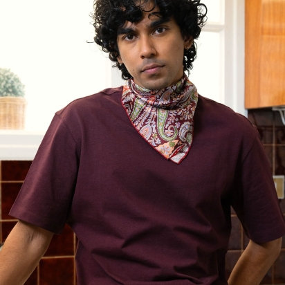 Liberty Felix Silk Square Vine Red