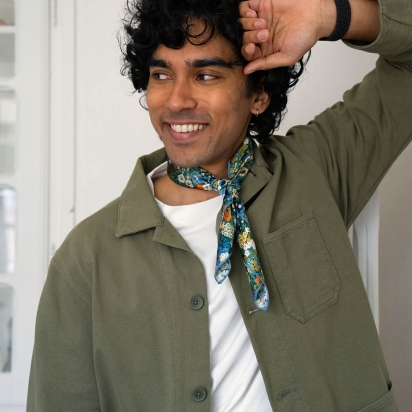 Liberty Green Silk Square Thorpeness