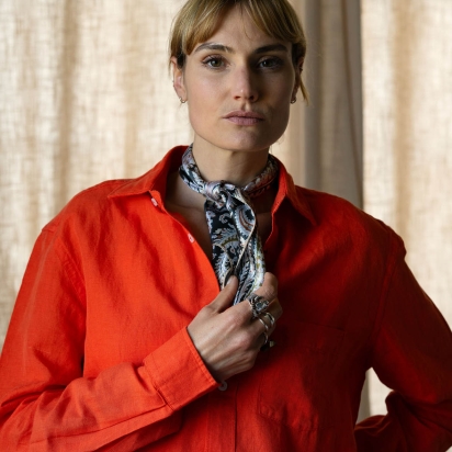 Liberty Felix Silk Square Bronze Green