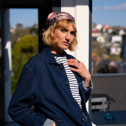 Liberty Vine Red Silk Square Felix