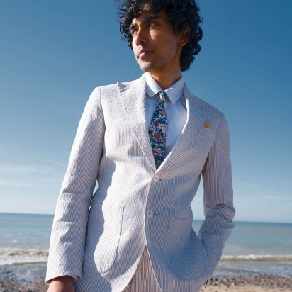 Cravate Liberty Margaret bleu