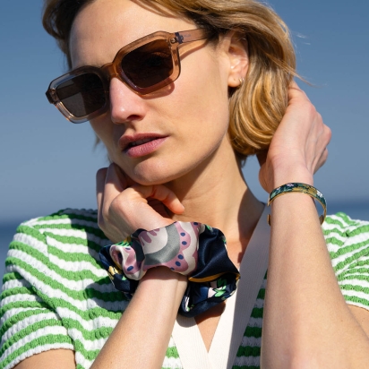 Liberty Silk Green Thorpeness Bracelet - Gold 2