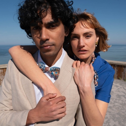 Noeud papillon Liberty Margaret bleu