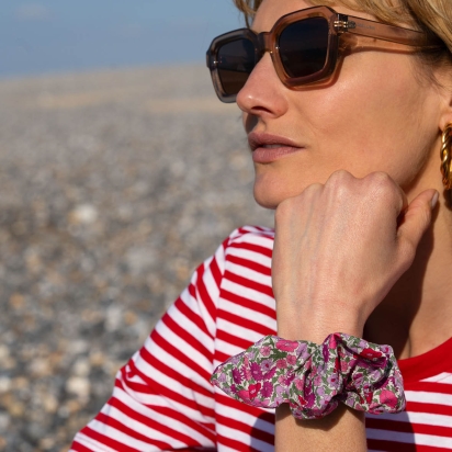 Liberty Grenadine Poppy Scrunchie