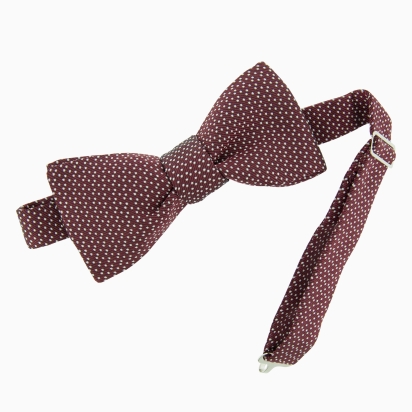 Burgundy Milano Silk Bow Tie 2