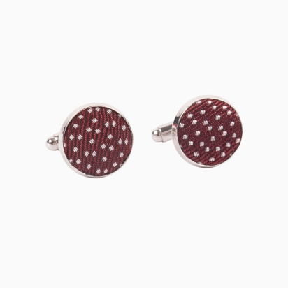 Burgundy Milano Silk cufflinks 2