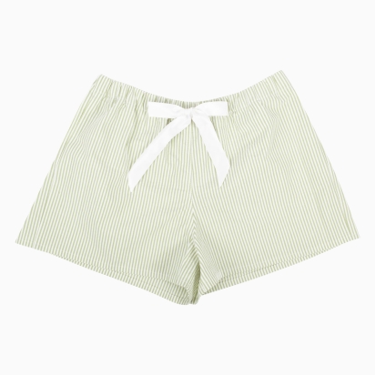 Pyjama Short Seersucker Rayures pistache