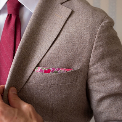 Liberty Grenadine Poppy Pocket Square 2