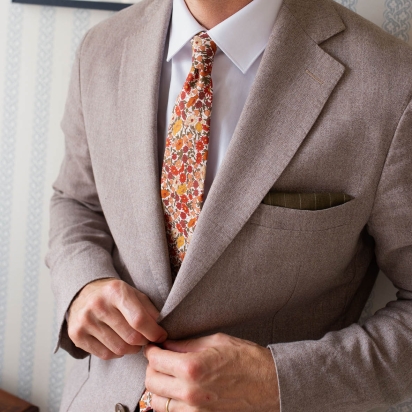 Liberty Squirrel Poppy Tie