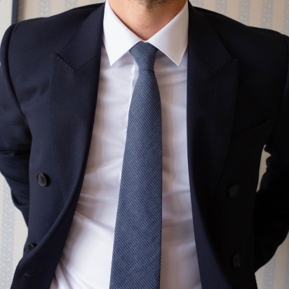 Blue Houndstooth Tie 2