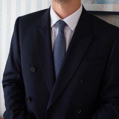 Blue Houndstooth Tie