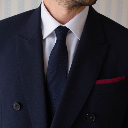 Navy Polka Dots Tie 2