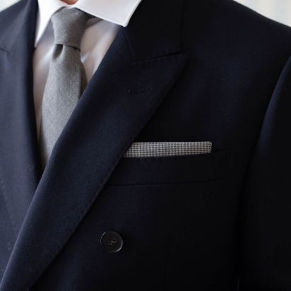 Pochette de costume Pied de poule gris 2