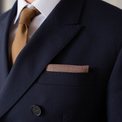 Coffee Houndstooth Pocket Square 2