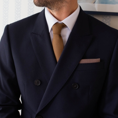 Coffee Houndstooth Pocket Square