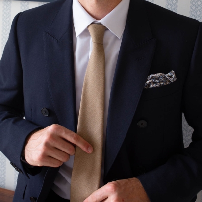 Liberty Blue Sea Salt Pocket Square