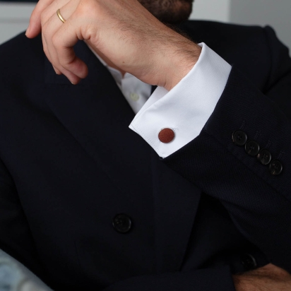Brick Linen Cufflinks 2