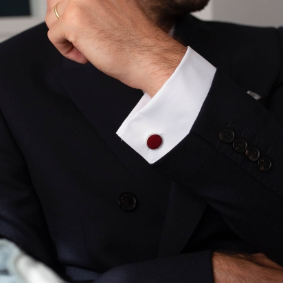 Boutons de manchette bordeaux 2