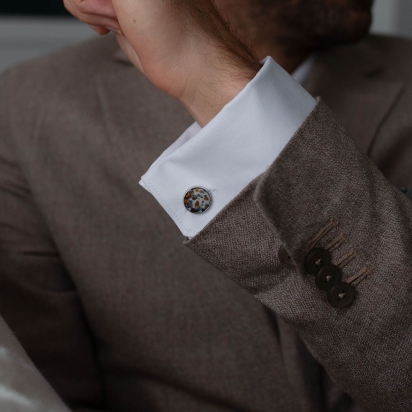 Liberty Blue Sea Salt Cufflinks 2