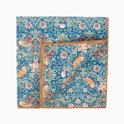Liberty Green Strawberry Thief Pocket Square