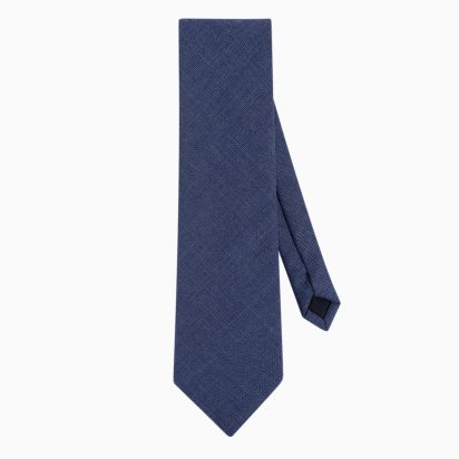 Cravate Laine Italienne bleu adriatique