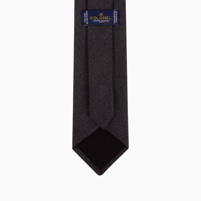 Cravate Laine Italienne gris graphite
