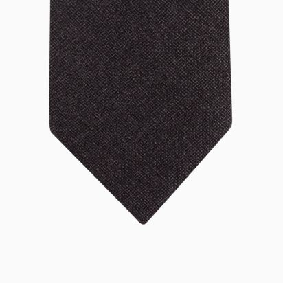 Cravate Laine Italienne gris graphite