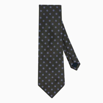 Cravate Soie Scala vert orage