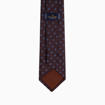 Cravate Soie Scala acajou