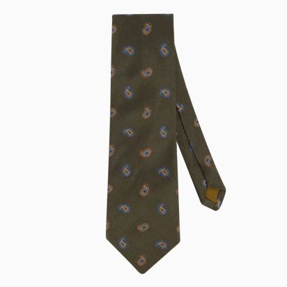 Cravate Soie Duomo olive